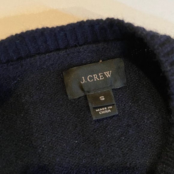 J Crew Striped Blue and Cream Sweater - Picture 4 of 6